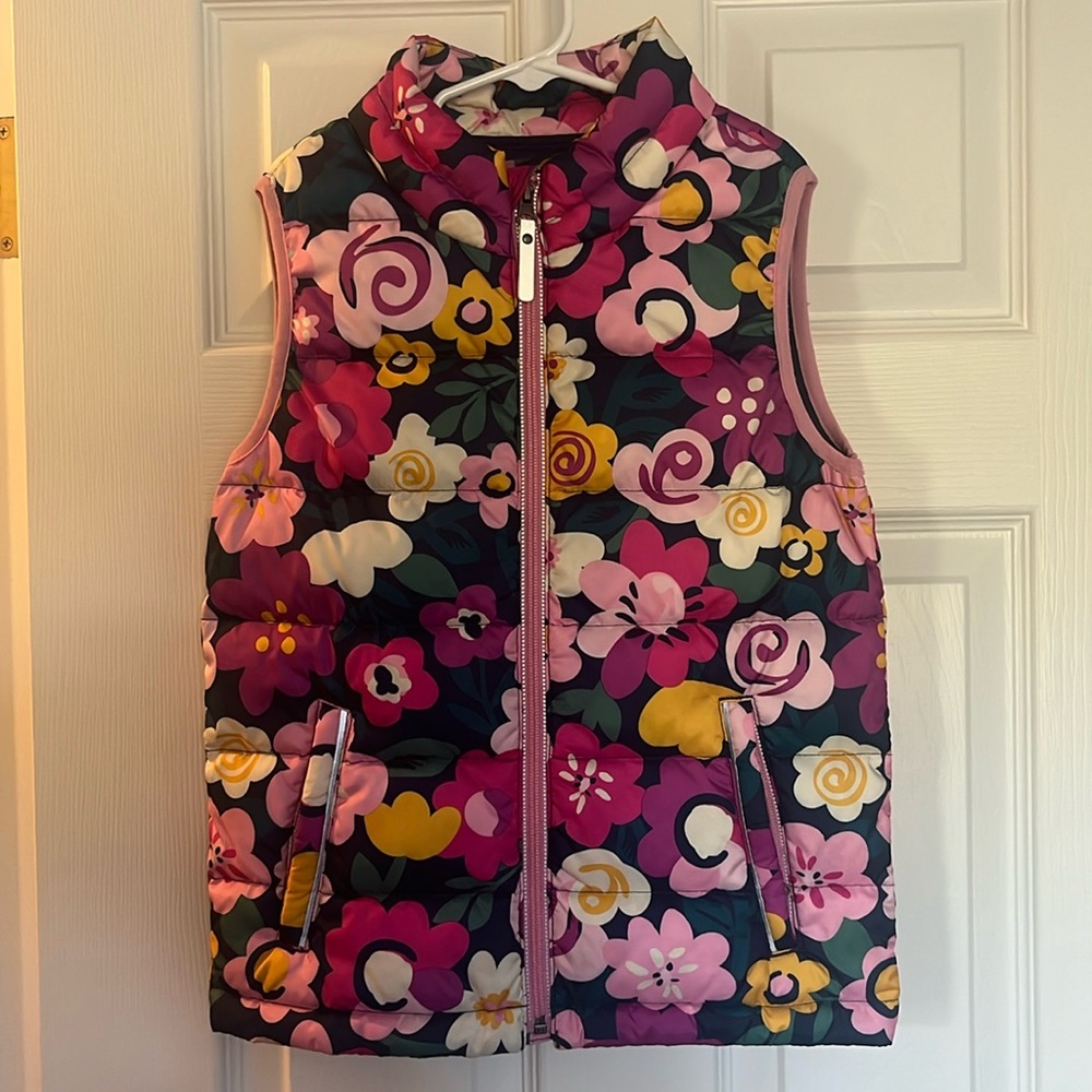 Floral puffer vest.  Hanna Andersson